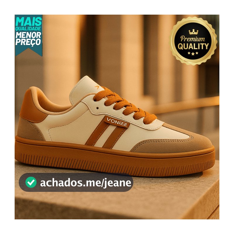 Tênis Vonizz Feminino Casual Retrô Acabamento Premium e Conforto Extremo