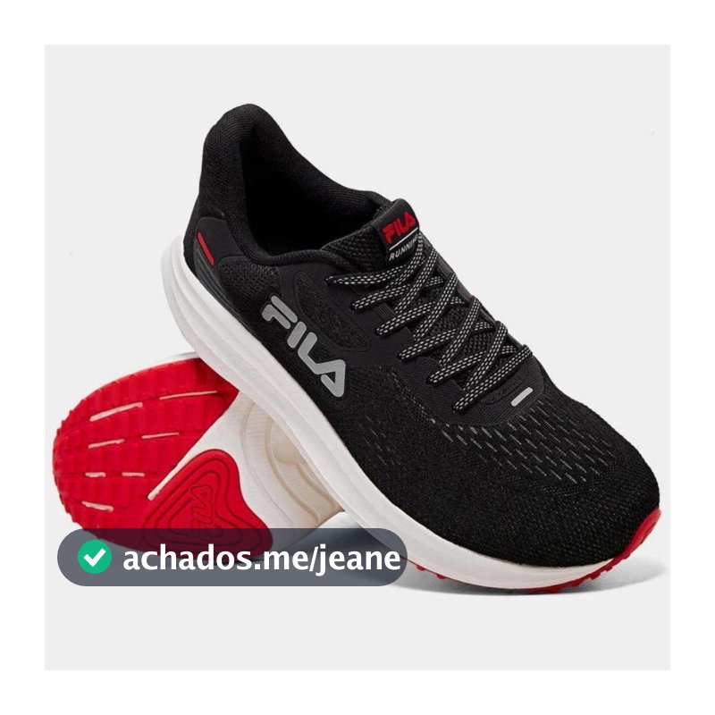 Tênis Fila Fastness Masculino - Preto e Vermelho
