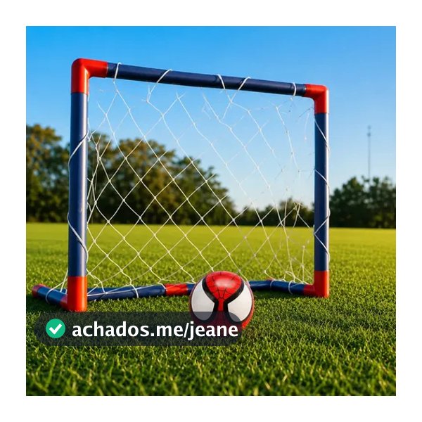 Kit Golzinho de Futebol Infantil com Traves e Bola Macia Vermelho