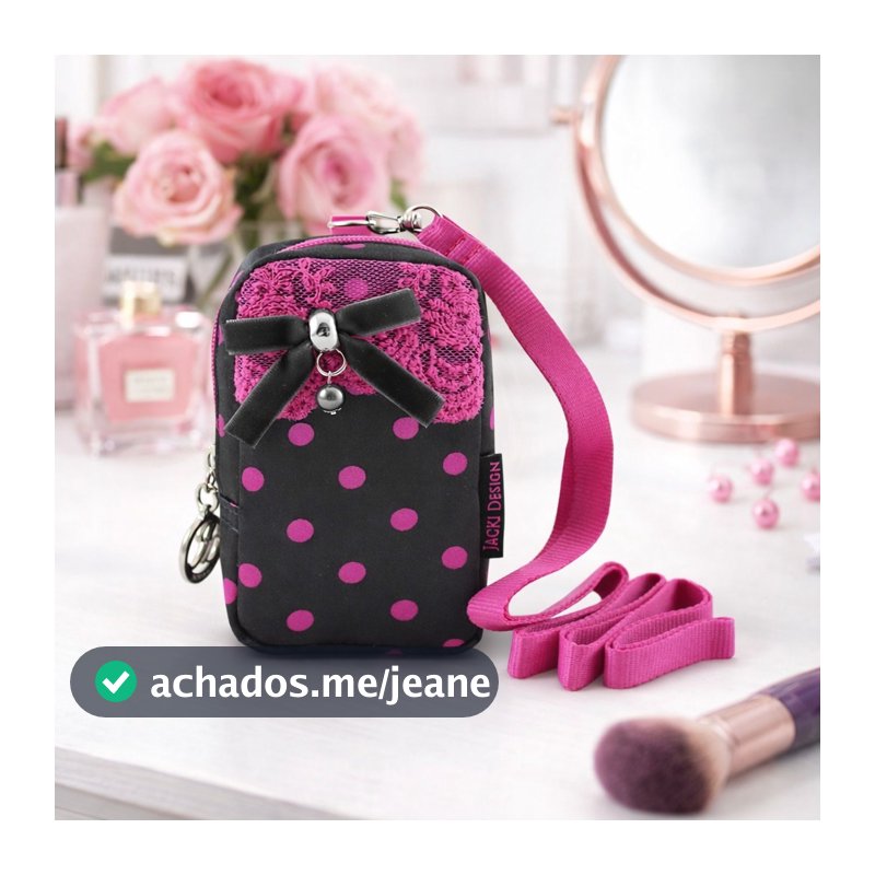Porta Níquel Segredo Meigo Jacki Design Original com Alça – Compacto, Elegante e Seguro