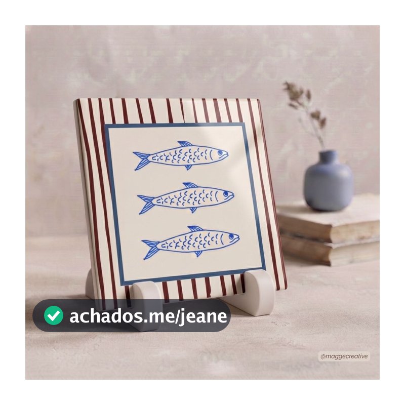 Azulejo Decorativo 20x20cm | Coleção Mediterrânea