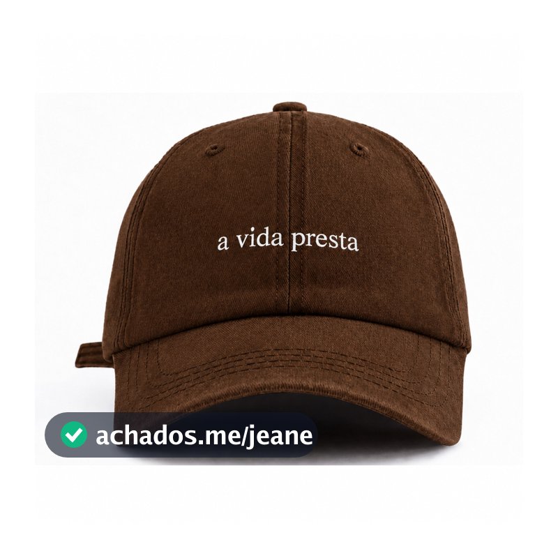 Boné Marrom Feminino ou Masculino Unissex Ajustável Minimalista Dadhat Beisebol a vida presta