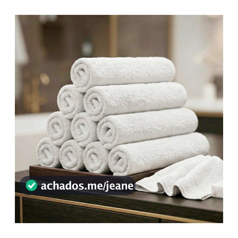 Kit 10 Toalhas Manicure 28x45 Macias Alta Absorção Algodão