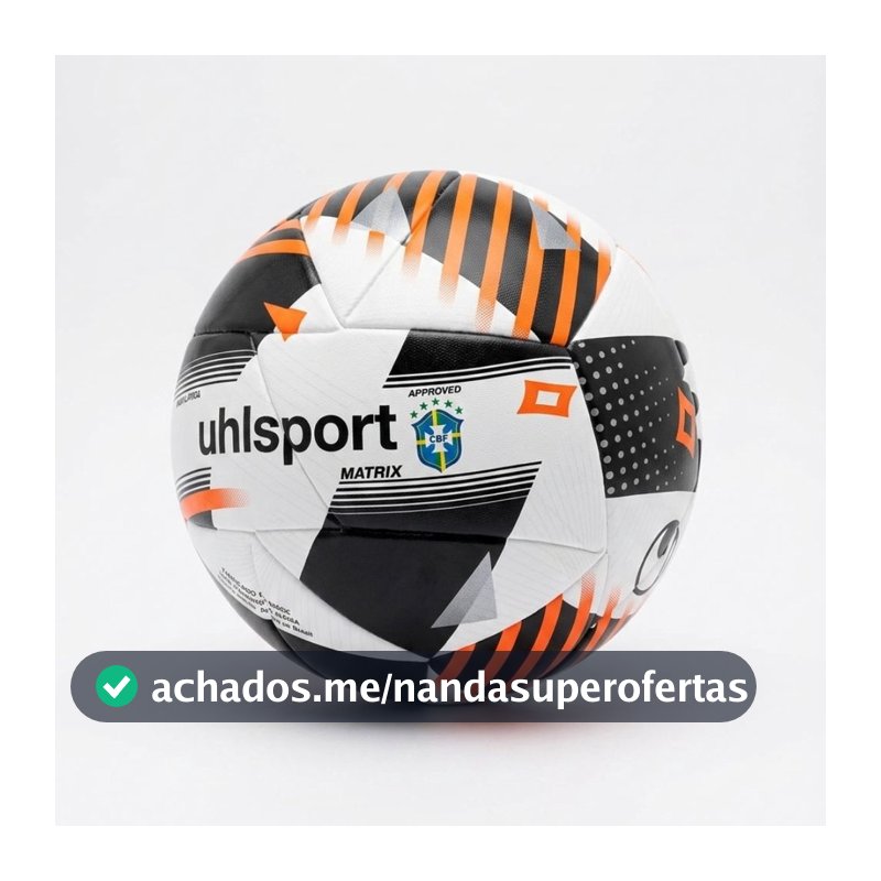 Bola de Futebol Campo Uhlsport Matrix Branco Vermelho Preto