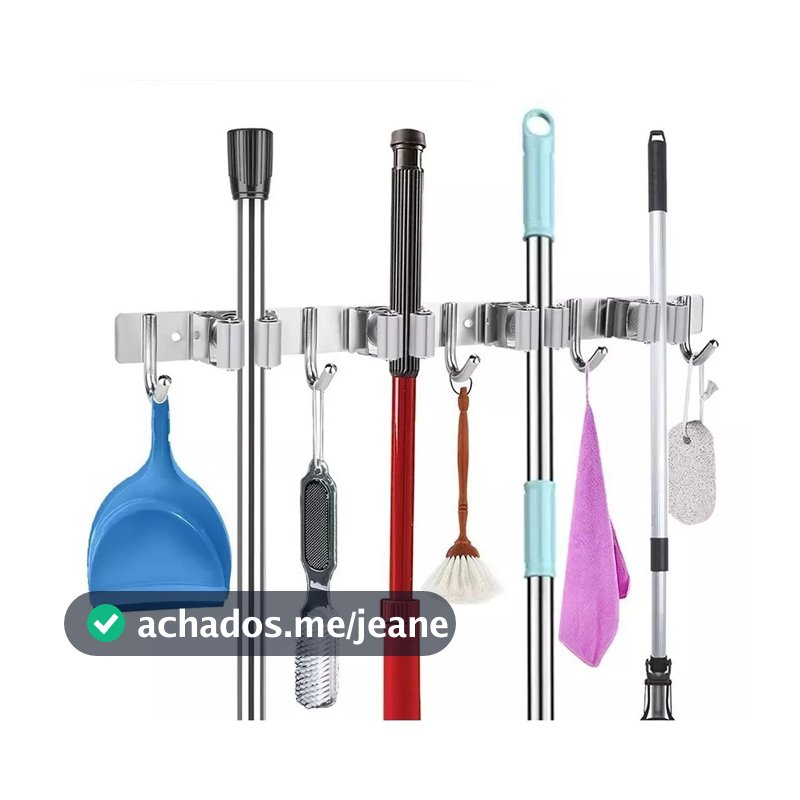 Suporte Multifuncional de Parede 7 ou 9 Posições｜Em Aço Inox｜Ideal para Casa e Lavanderia