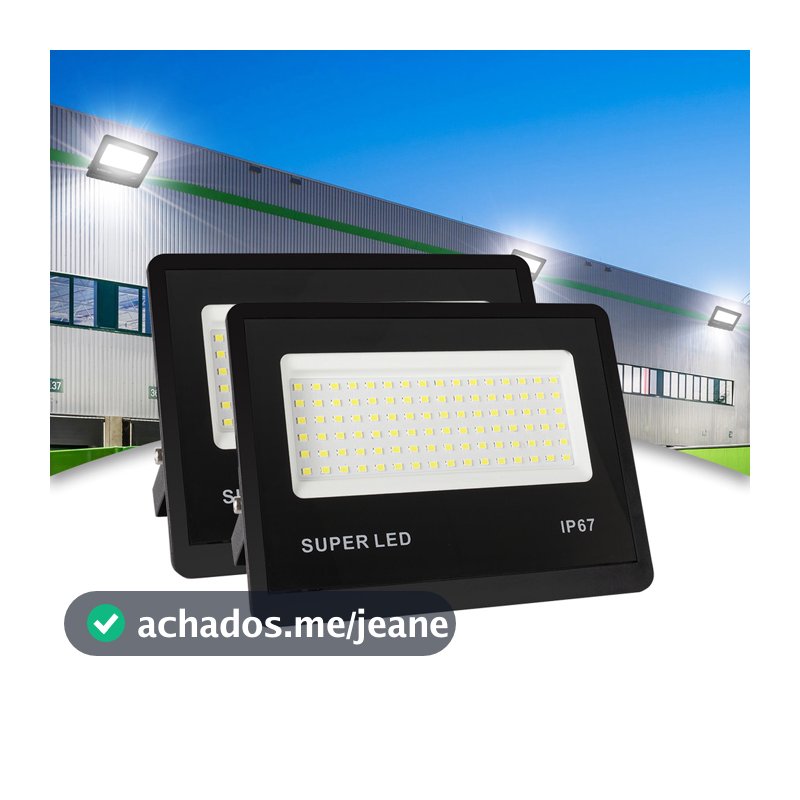 KIT 2 a 8 Refletor LED 500W Holofote Super Potente à Prova d'Água Área Externa Econômico IP67 Bivolt