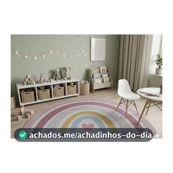 Tapete Decorativo Quarto de Bebe - Arco-Íris1,00x1,35
