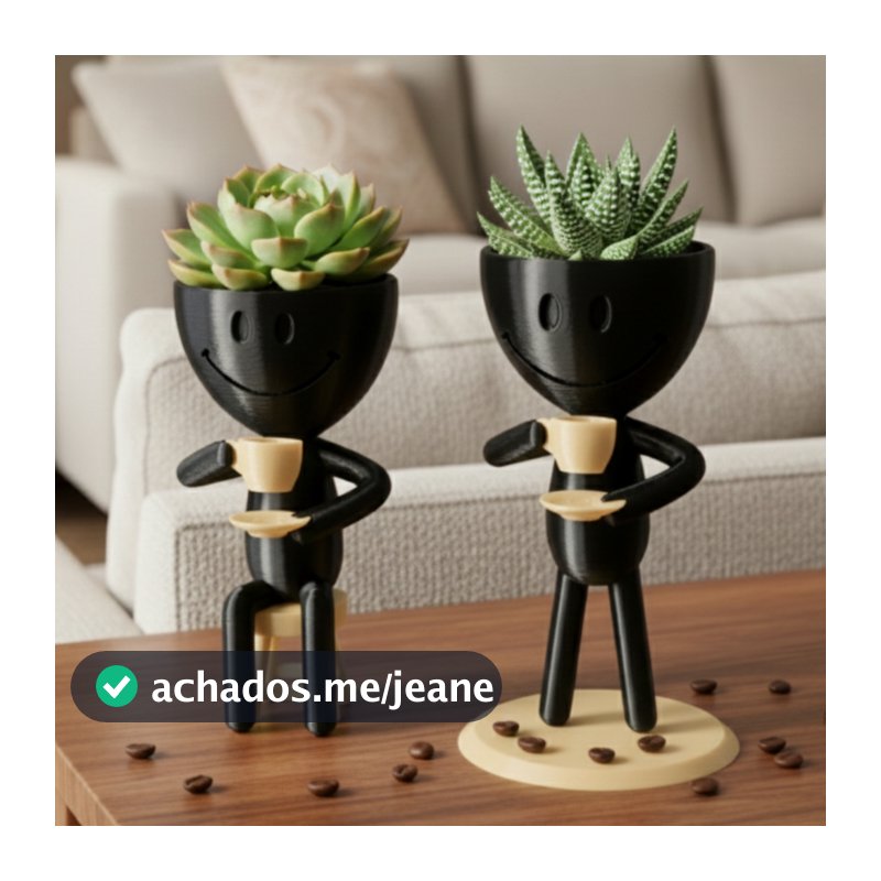 Vaso Bob Cantinho do Café – Kit 2 Vasos-Decoração cantinho do Café