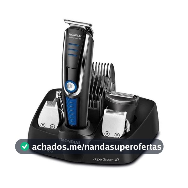 Aparador E Cortador Pelos Cabelo Barba 10 Em 1 Profissional Mondial Bg03