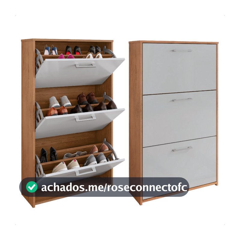Sapateira Organizadora 3 Portas Armário Multiuso para Hall Entrada Quarto Sala Estante Moderna