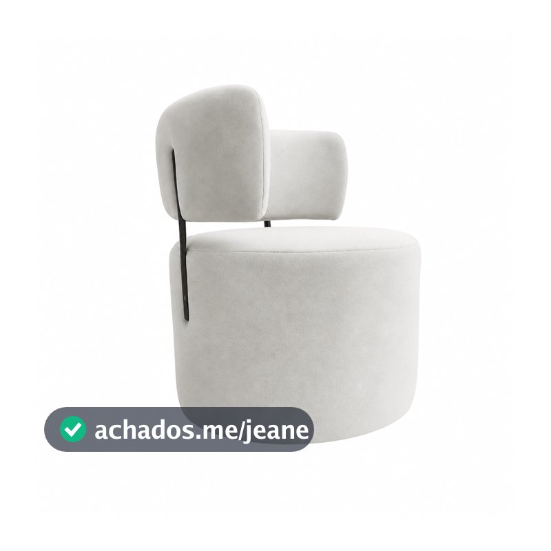 Poltrona Orgânica Bouclê Redonda Decorativa para Sala Quarto Recepção