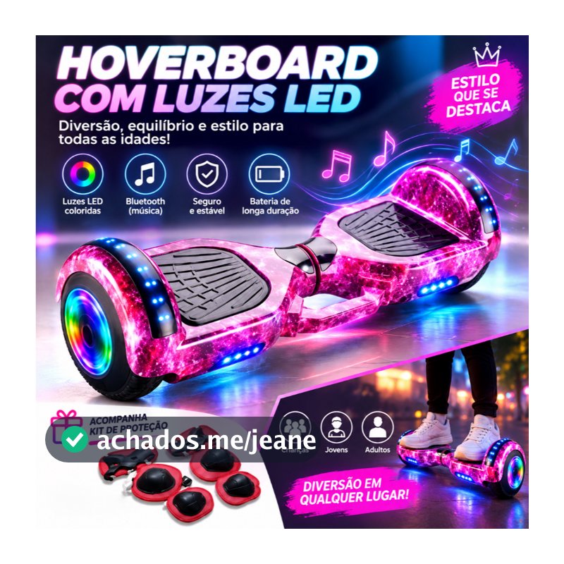 6.5" Kids Hoverboard - Electric Skateboard with Smart LED Bluetooth and Strong Battery