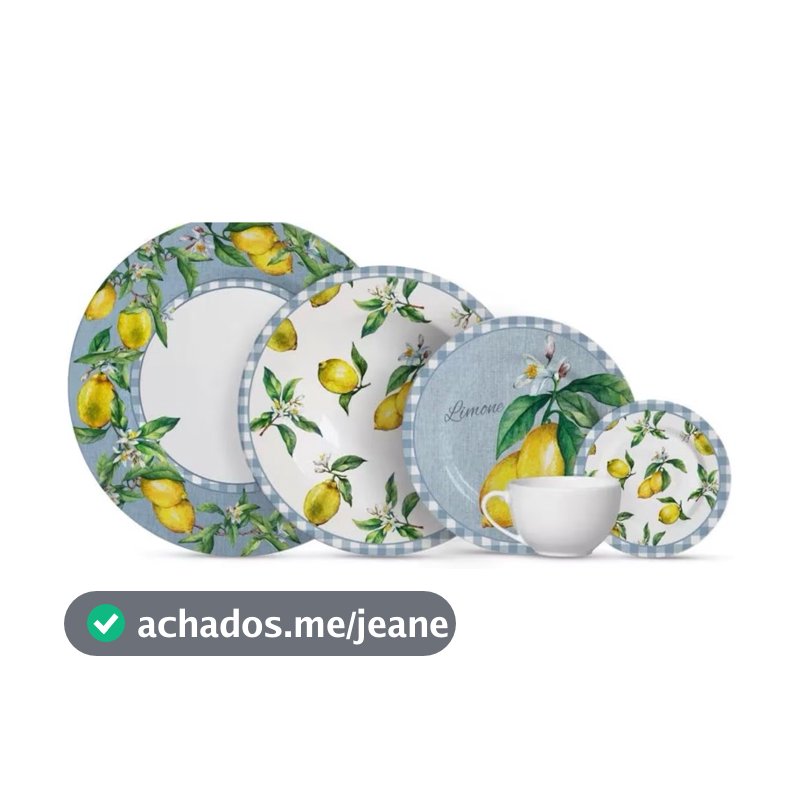 APARELHO DE JANTAR AMALFITANA LIMÃO SICILIANO C/ 10-18-20-30-40- CERÂMICA
