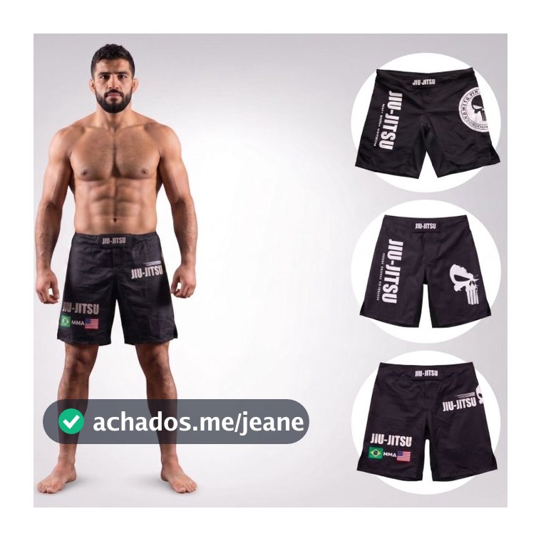 Bermuda Tactel Mma Luta Jiu Jitsu Bad Boy Justiceiro