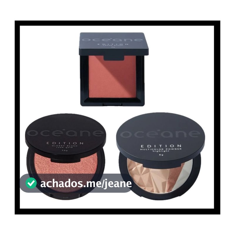 OCEANE EDITION BLUSH E ILUMINADOR - GLOSSY BLUSH - CARAMEL E MULTICOLOR HIGHLIGHT