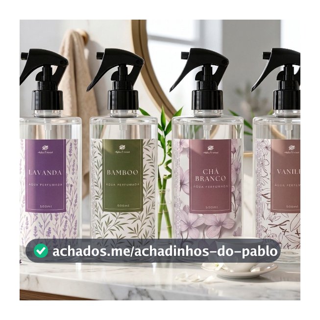 Água Perfumada 500ml Para Lençóis, Roupas e Tecidos + Borrifador Alpha Oriental