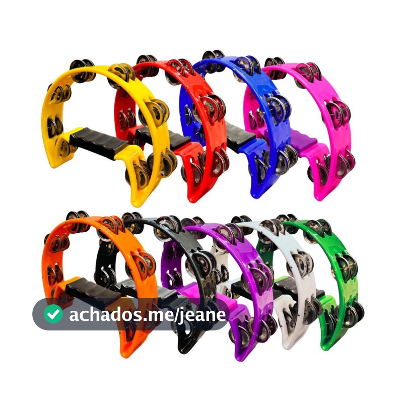 Pandeiro Meia Lua Pandeirola Colorido