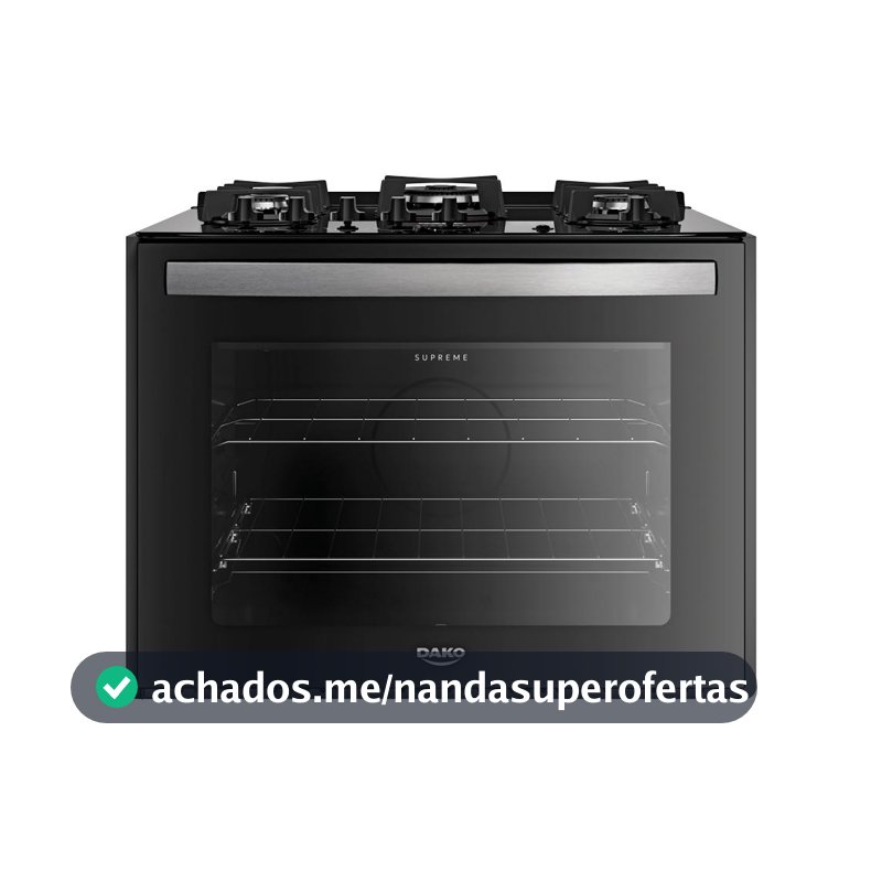 Fogão 5 Bocas de Embutir  Dako Supreme Mesa de Vidro Bivolt