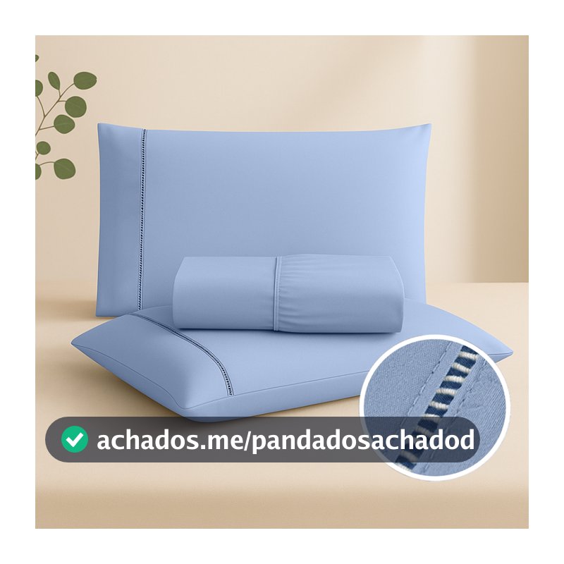 Jogo de Cama 400 Fios Percal Flex Ultra Macio Lençol c/ Elástico + Fronha c/ Ponto Palito