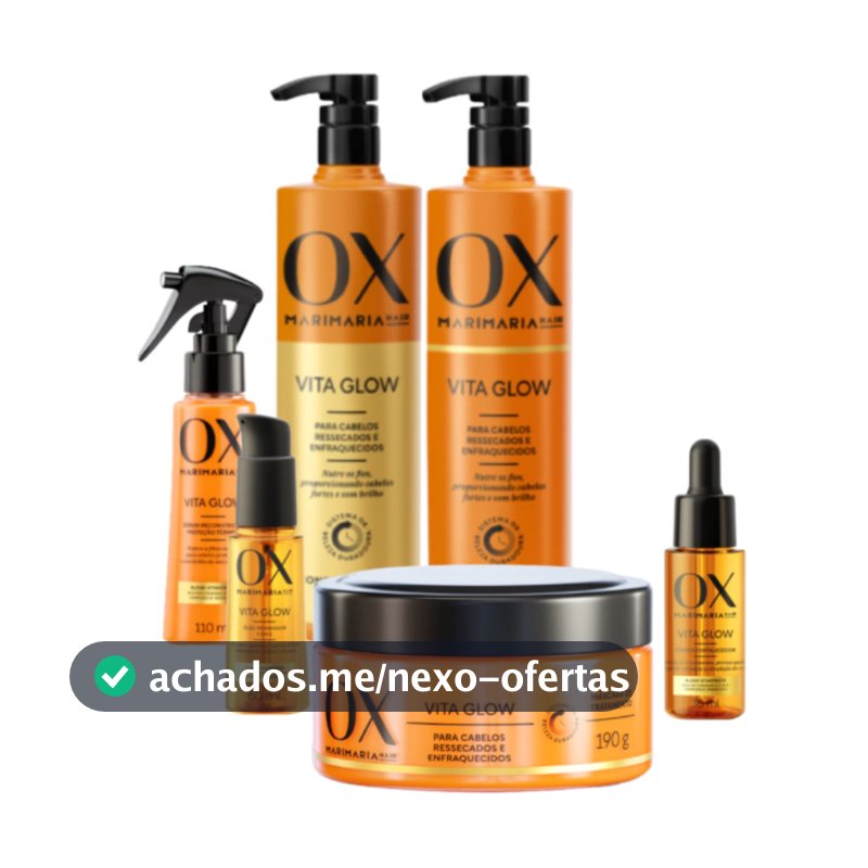 Linha Ox Mari Maria Vita Glow Shampoo e Condicionador 500ml - Escolha seu Kit