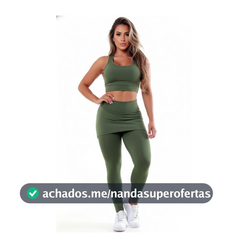 1 Conjunto Fitness Legging Tapa Bumbum  e Top Roupas Para Academia A15