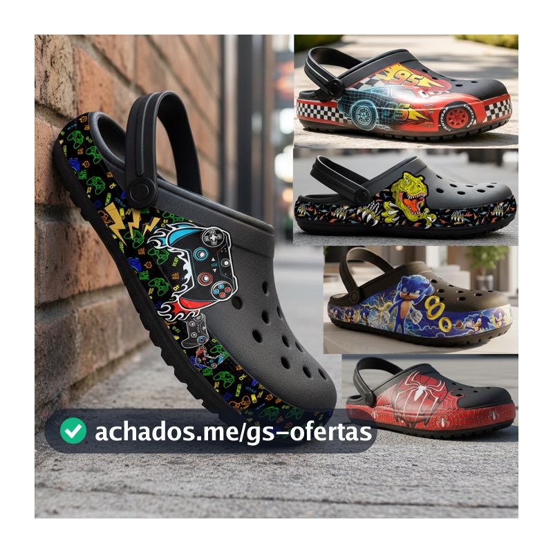 Babuche  Adulto  Chinelo Papete Sandália Cachorro Carro Astronauta Anime Super Leve e Confortável