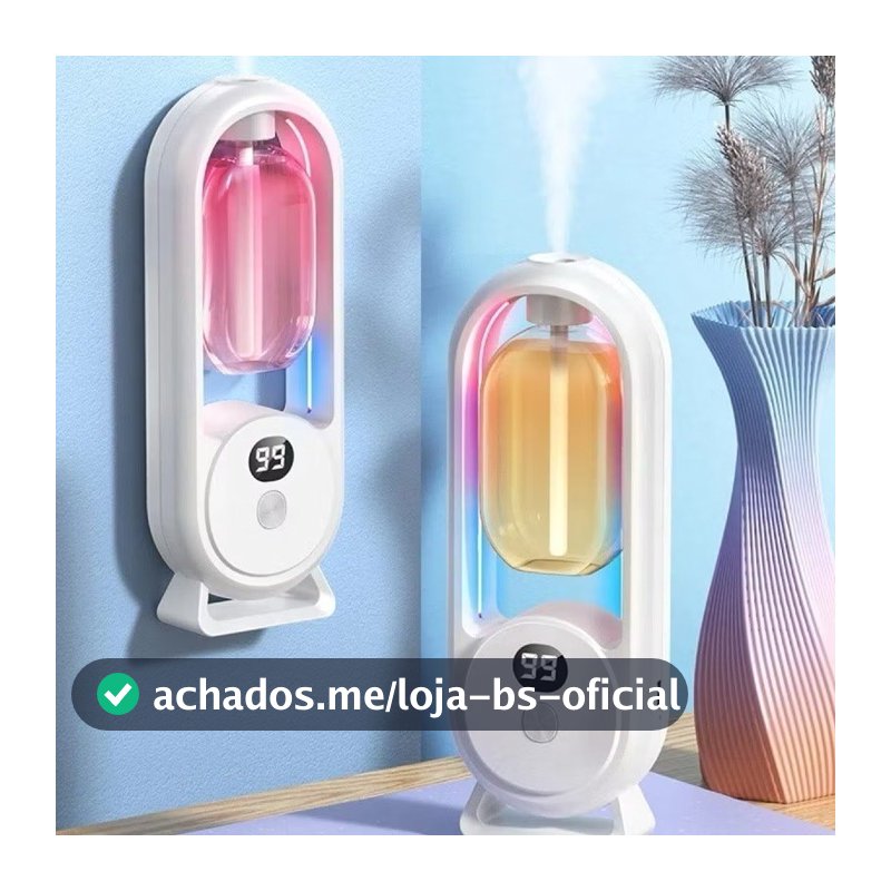Difusor de Aroma Sem Fio de Parede | Umidificador e Desodorizador de Ambientes