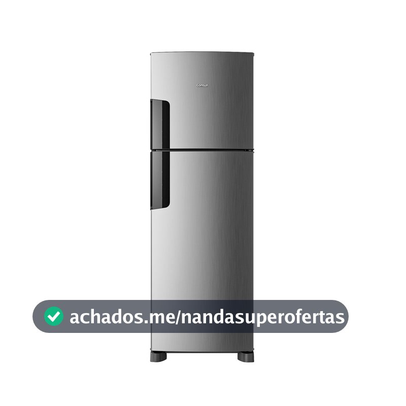 Geladeira Frost Free Duplex Consul 377 Litros cor Inox - CRM44MK