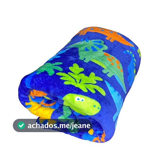 Manta Infantil Dinossauro Unicórnio Solteiro Extra Macia Antialérgica
