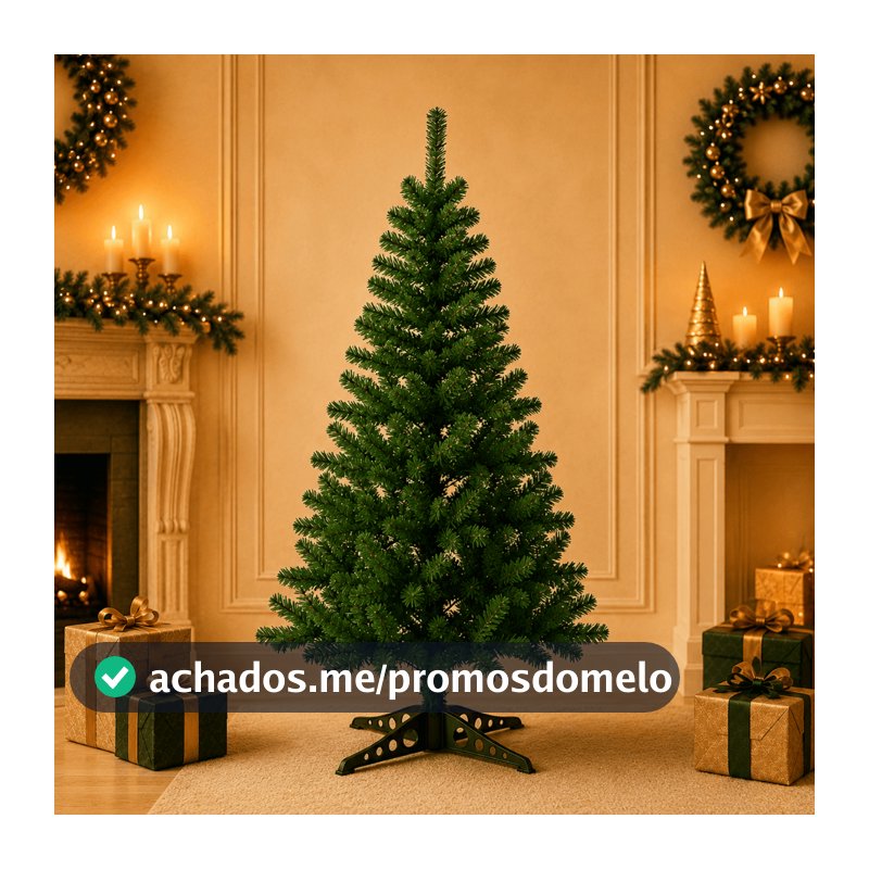 Árvore Pinheiro Canadense de Natal Tradicional 1,20m 120 Galhos Artificial