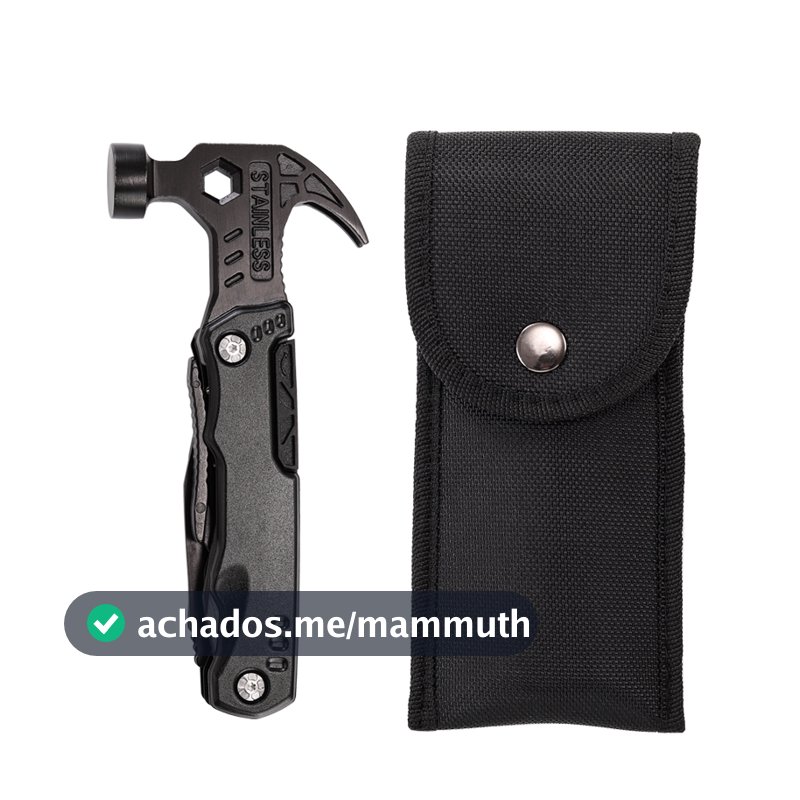 Martelo Portátil Multifuncional Garra Ao Ar Livre Camping Adventure Survival Kit Com Bolsa de Nylon