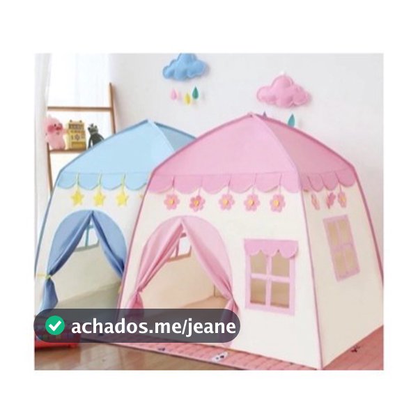 Tenda Infantil Dobrável 130x100x130cm Barraca de Brincar Espaçosa Fácil Montar e Guardar Rosa e Azul