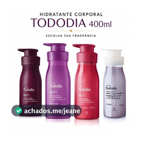 Creme Hidratante Corporal Natura Tododia 400ml - Escolha a Fragrância