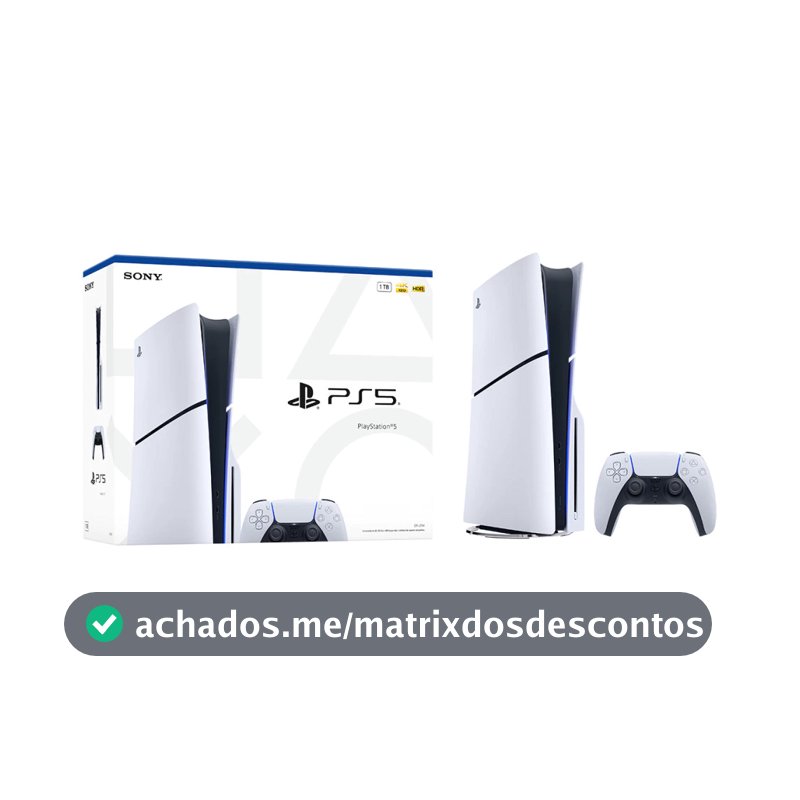 Console Playstation 5 Sony, Slim, SSD 1TB, Edição Disk