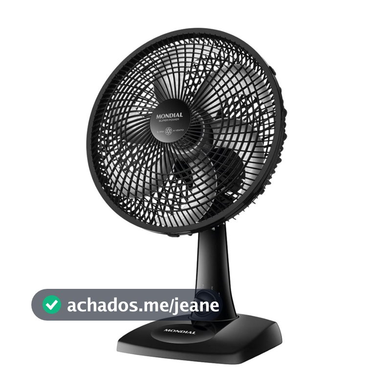 Ventilador de Mesa 30CM Super Power VSP30B 6 Pás 3 Velocidades Mondial