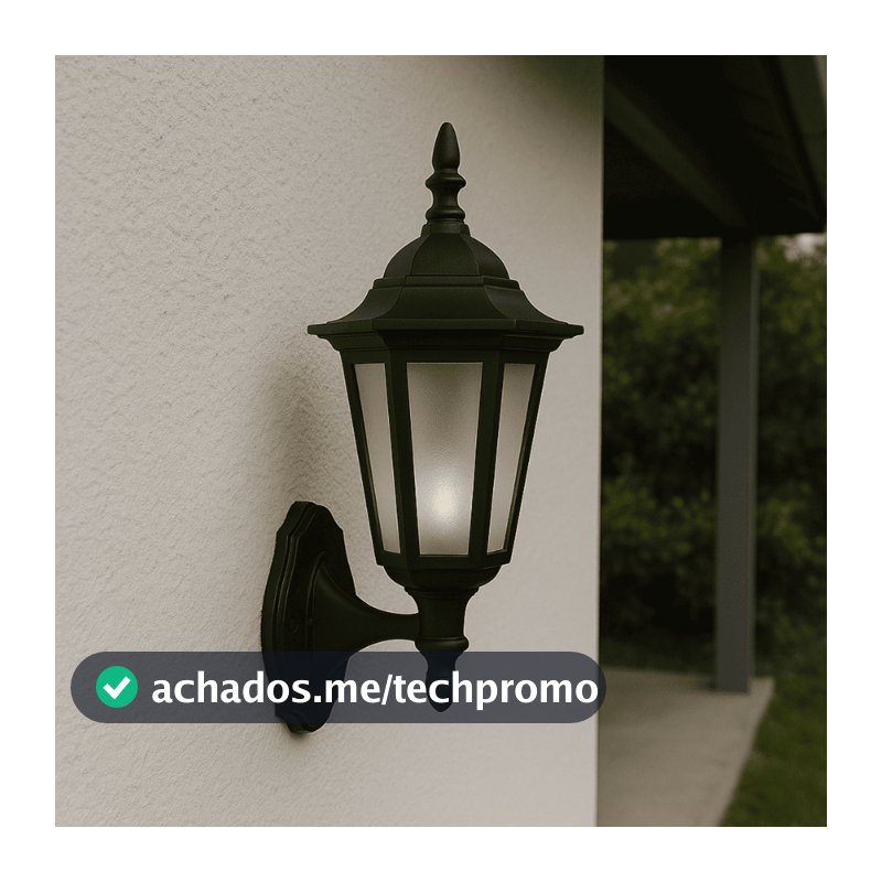 Luminária Arandela Colonial Vintage Clássica Parede Externa Jardim p LED Sextavada Decorativa Retro