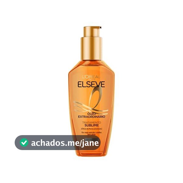 Óleo Finalizador Óleo Extraordinário, Anti Frizz, Protetor Térmico, L'Oréal Paris Elseve 100ml