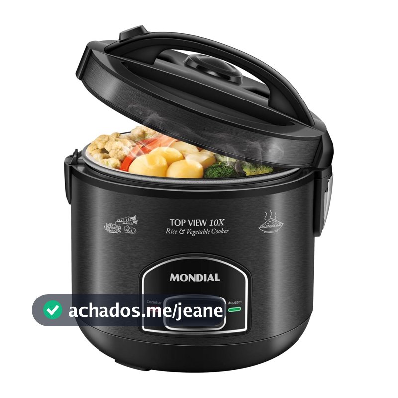 Panela Elétrica MONDIAL Top View 10X Black Inox 700W 110V - PE-30-10X