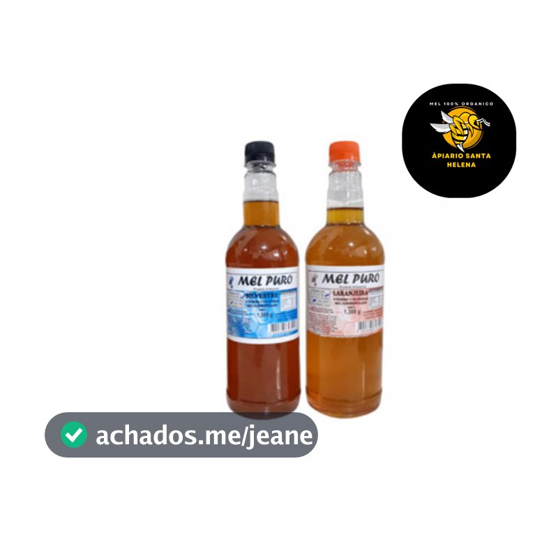 Kit 2 Mel Puro 100% Orgânico Florada Laranjeira e Silvestre 1,3kg
