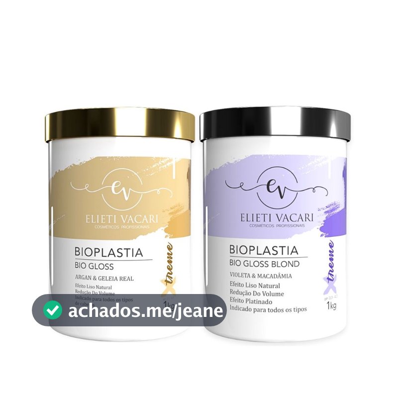 2 Bioplastias Extreme Blond e Argan - Elieti Vacari