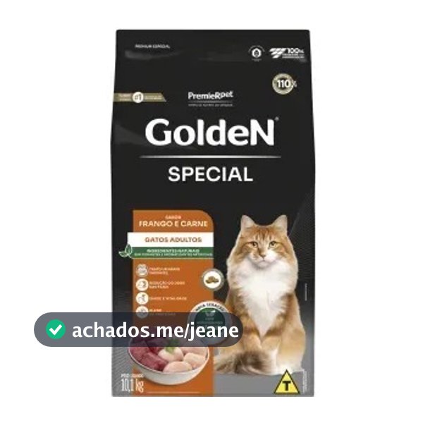 Ração Golden Special para Gatos Adultos Sabor Frango e Carne 10,1 kg