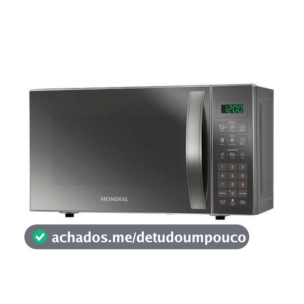 Micro-ondas Mondial 21 Litros Mo-01-21-E Cinza Espelhado
