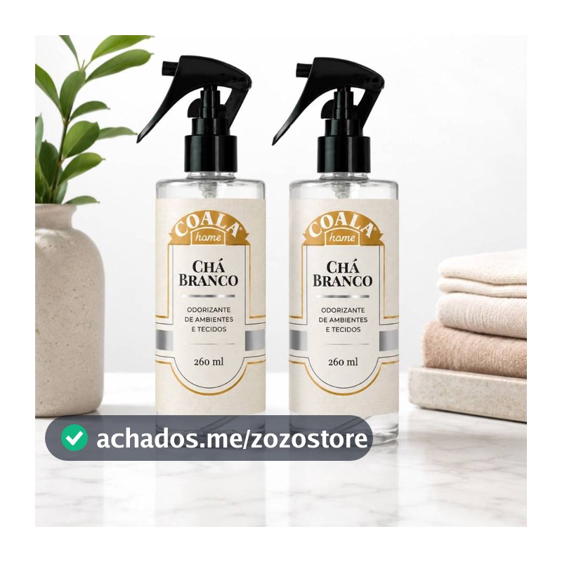 Coala Odorizante de Ambientes e Tecidos Chá Branco 260ml - Fragrância Sofisticada e Frescor Prolongado