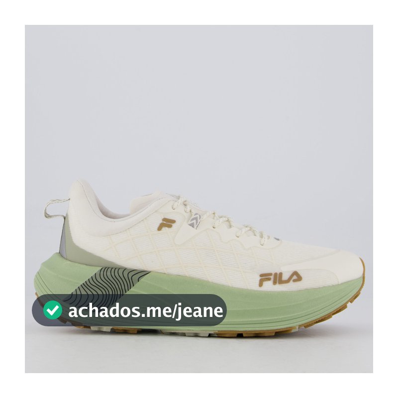 Tênis Fila Racer Skytrail Feminino Bege e Verde