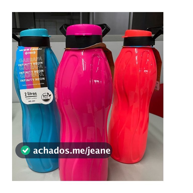 Garrafa  Garrafinha De Água Treino  Dieta Squeeze Neon Plástico Escola Academia 2000 Ml