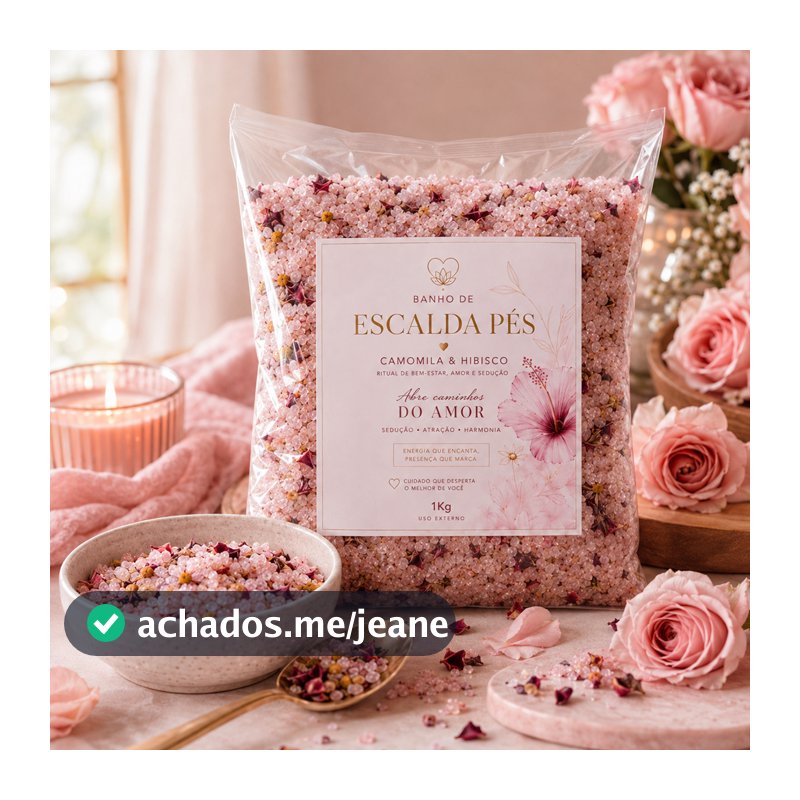 1kg  Escalda Pés Luxo Sais Aromaticos Caminhos do Amor Paz e Equilibrio Prosperidade & Sucesso Abre Caminhos