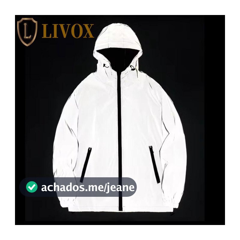 Jaqueta Com Capuz LIVOX , Jaquetas Reflexivas À Prova D'água De Vento , Corta-Reflexivo Primavera/Outono