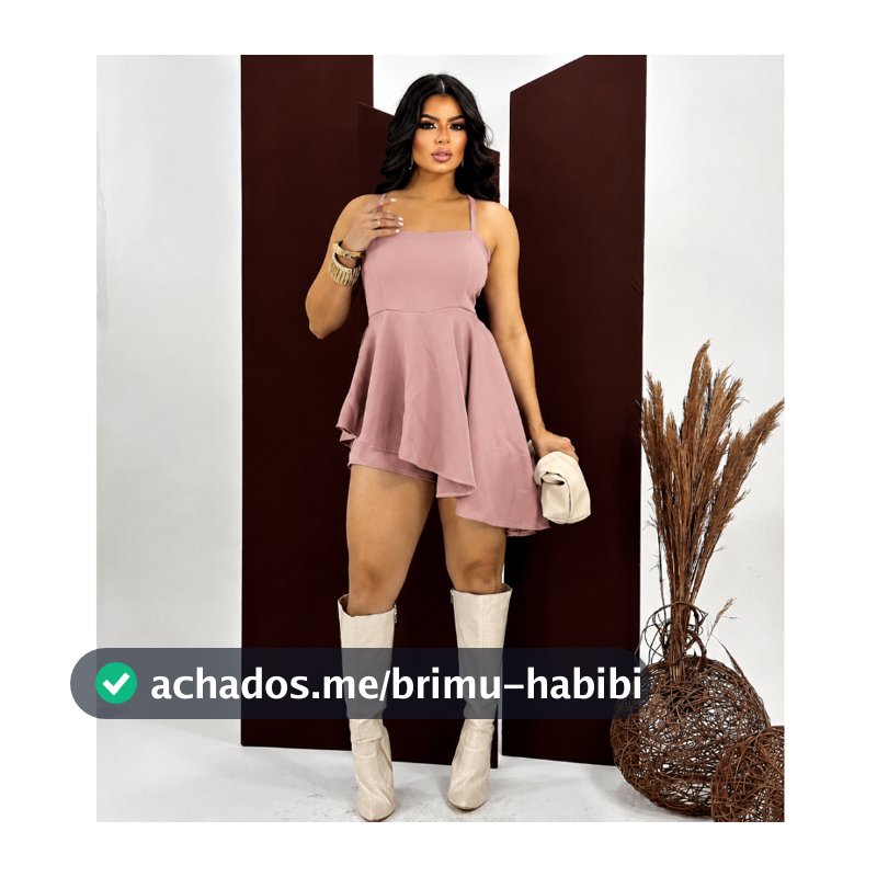 Macaquinho Alfaiataria Feminino Estilo Assimétrico com Bojo e Amarração nas Costas