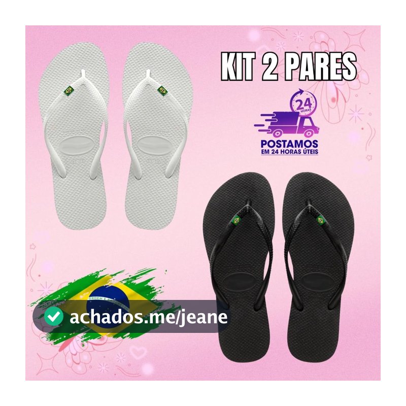 Chinelo Feminino Bandeirinha Slim Original Sandalia De Dedo Verão