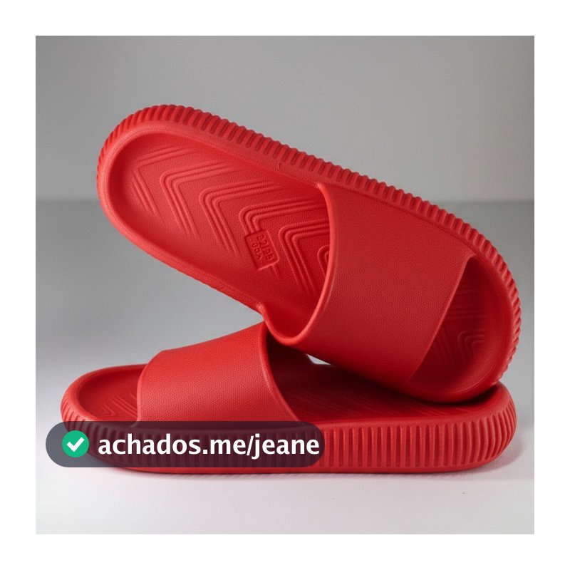 Chinelo Nuvem Macio Slide Leve Confortável Feminino Masculino Adulto Infantil Juvenil Vermelho